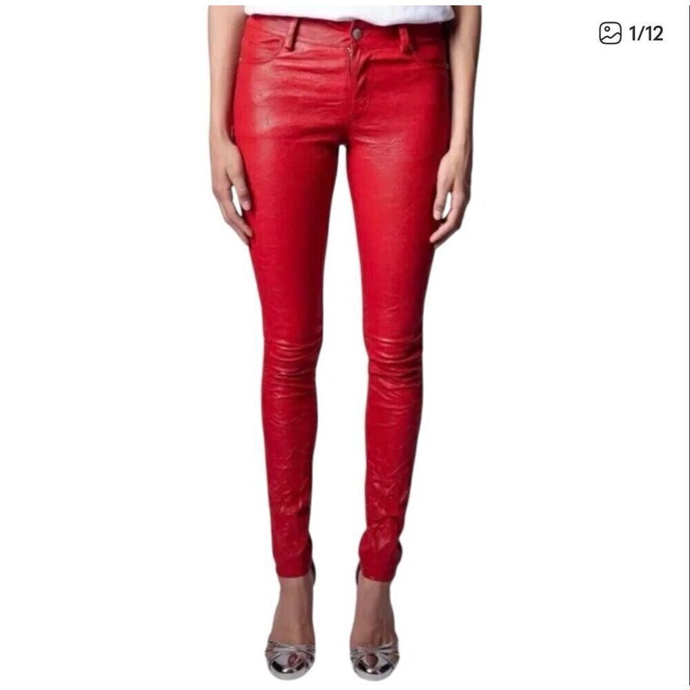 $248 AG Adriano Goldschmied Women Jeans Size 27R Coated Farrah High Rise Skinny